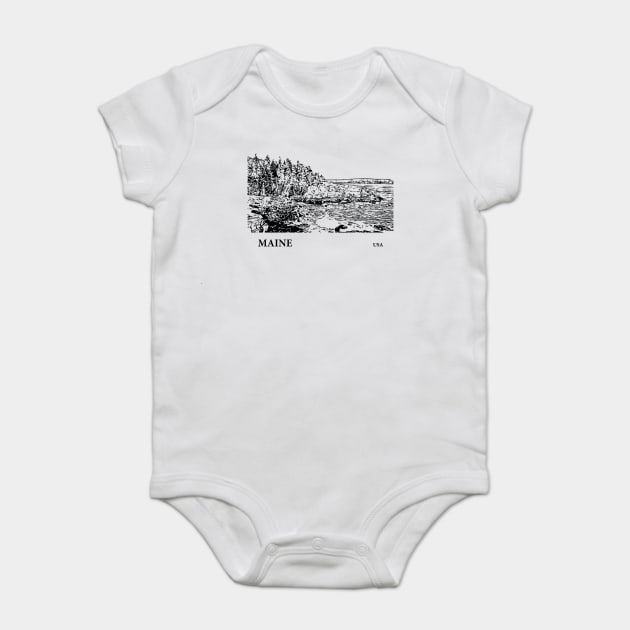 Maine USA Baby Bodysuit by Lakeric